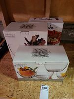 Three retail boxes: two Luigi Bormioli Michelangelo glass bowl sets and one ChocoMaker fondue melter