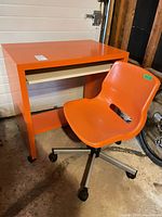 Desk and chair together