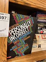 Personally Incorrect box front with word cloud text