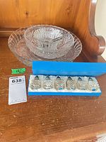 Platter, serving bowl with spoon, boxed set of six salt & pepper shakers