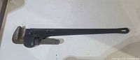 Full view of entire 36-inch pipe wrench