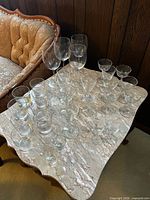 Side view highlighting stemmed and stemless forms