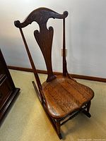 Full view of oak rocking chair