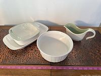 overview of all four pieces side by side with ruler