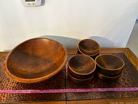 Full set lined up with ruler for scale