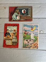 Fronts of all three Halloween postcards