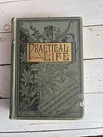 Front cover showing title, author, embossed floral design