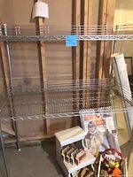 Full view 3-tier chrome wire shelving unit