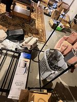 Garment rack components, box, laundry basket base