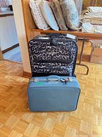 Front view of both suitcases showing size comparison and details