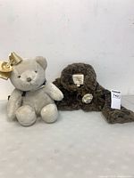 Teddy bear and faux fur jacket front view