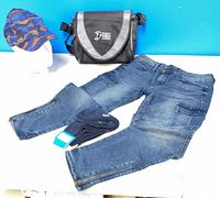 All items: jeans, cooler bag, cap on form, GAP socks