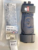 Front view of epX knee brace and packaging