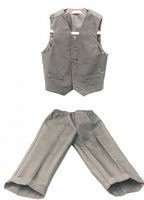 Vest and pants laid flat to show full outfit