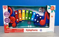 Front view of packaged toy xylophone