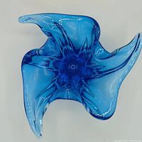 Top view showing overall free-form star shape and color