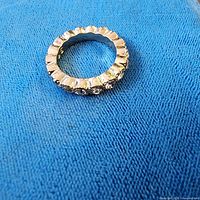 Ring flat on cloth showing full eternity design