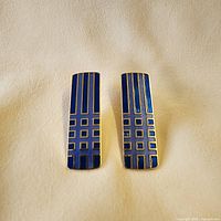 Front view of both earrings showing design and color