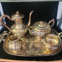 Full tea service set displayed