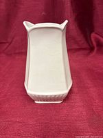 Front view of white ironstone vase