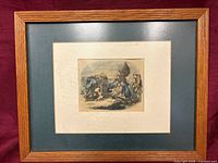 Front view of framed print showing full frame, mats, and artwork