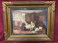 Front view of framed print showing artwork and frame details