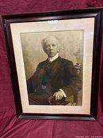 Front view of framed portrait print