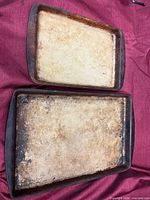 Top view showing both baking stones front surfaces