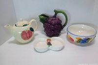 Group shot of all four ceramic items