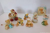 Group shot of all eight Cherished Teddies items