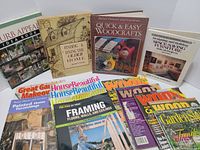 All books and magazines arrayed front and back rows