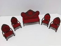 Group view of couch and four chairs