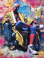 Full view of the Spider After Hours canvas showing artwork details