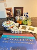 overview of all items on table