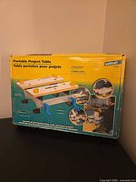Front of sealed Wolfcraft portable project table box