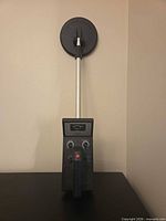Full view of metal detector with coil, shaft and control housing