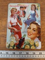 Front view showing full artwork and ruler for scale