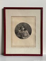 Full view of framed engraving