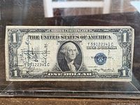 Obverse of silver certificate showing signatures and serial number