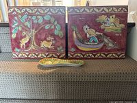 Both terracotta tiles and spoon rest overview