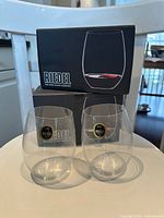 Boxed set with two glasses displayed