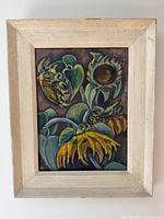 Front view of framed painting showing entire artwork and frame