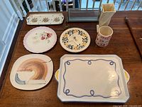 Group shot showing all nine decor items