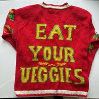 Back view showing full slogan and overall wear