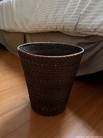 Overall view of the woven rattan basket