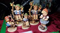 Group shot of all five Hummel figurines