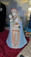 Front view of porcelain Madonna & Child figurine showing colors and overall form
