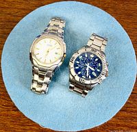 Both Citizen Eco-Drive watches front view