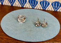 Ring and earrings group shot showing style and stones