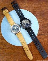 Front view of both Timex Expedition watches showing dials and straps